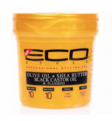 Gel Eco styler GOLD olive, karité, Ricin Black castor et lin oil