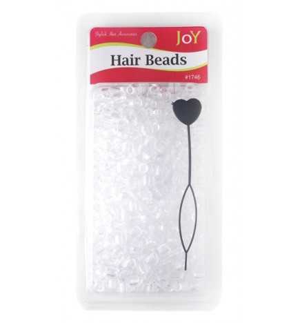 Perles transparentes pour cheveux