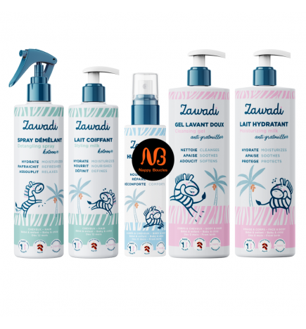 Pack soin complet cheveux et corps naturels enfant bébé Zawadi
