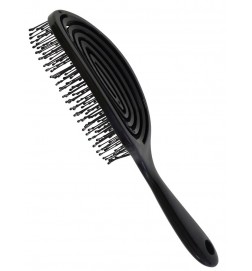 Brosse noire démêlante 3D cheveux texturés