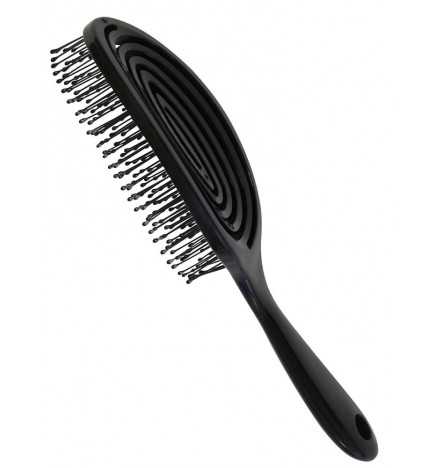 Brosse noire démêlante 3D cheveux texturés