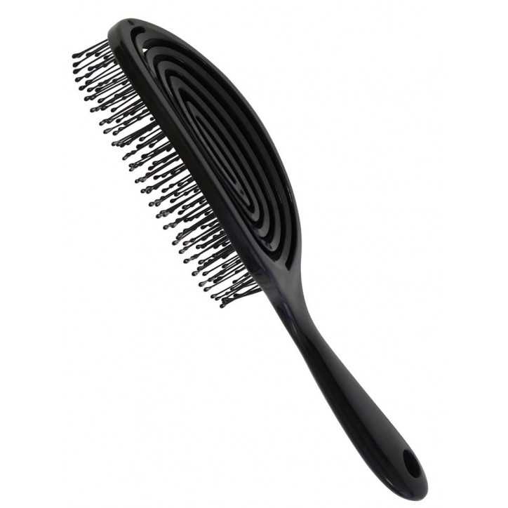 Brosse noire démêlante 3D cheveux texturés