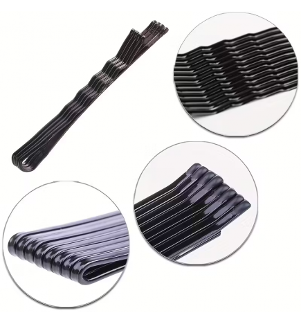 72 Barrettes noires pour coiffures cheveux