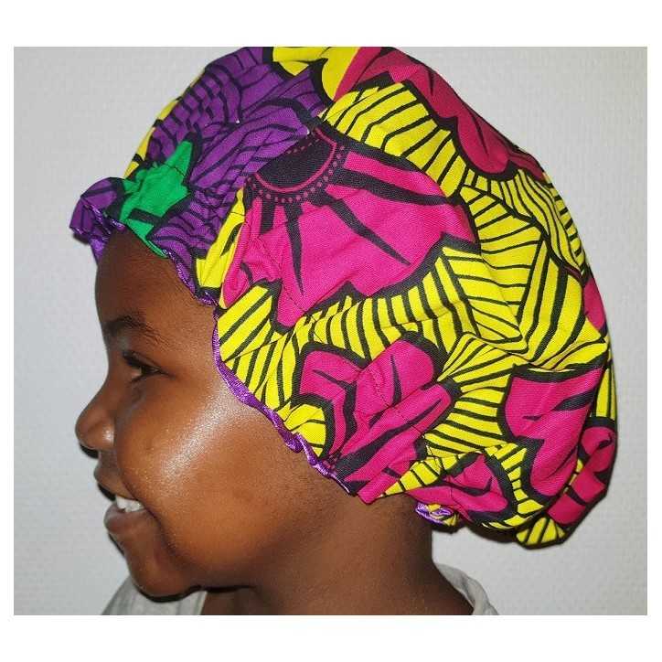 Bonnet wax & satin Violet enfant dreadyy lockseuse